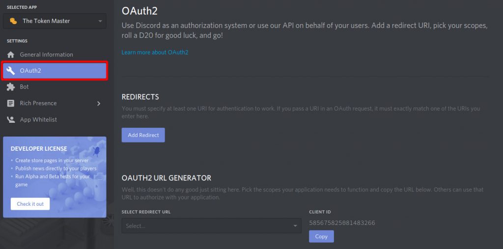 OAuth2 Screen