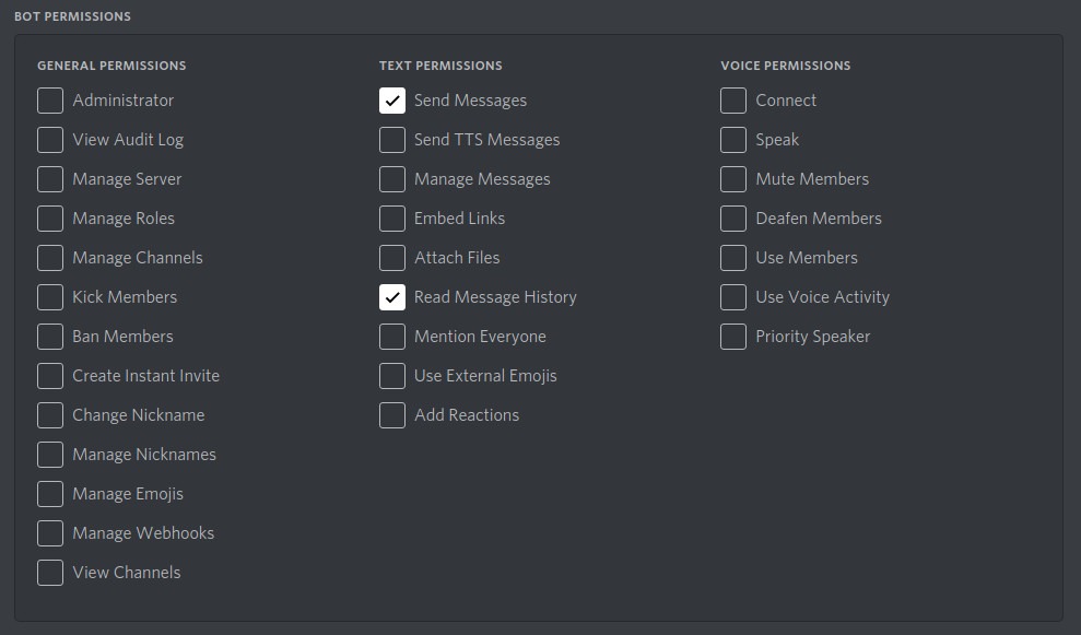Bot Permissions