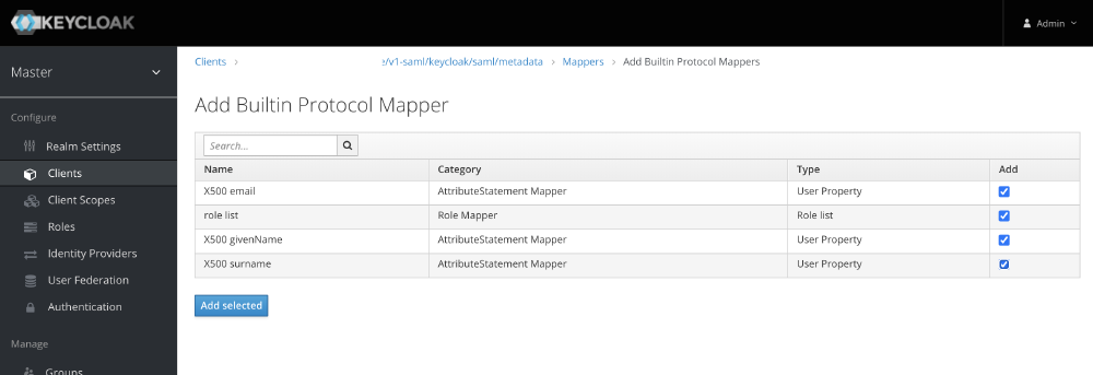 saml protocol mapper